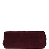 Chanel Maxi CC Cabas Hobo Bag Burgundy Suede Gold Hardware - Thumbnail View 6
