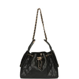 Chanel Small 25 Hobo Bag Black Caviar Gold Hardware - Thumbnail View 7
