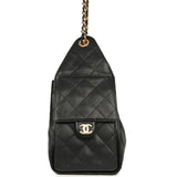 Chanel Small 25 Hobo Bag Black Caviar Gold Hardware - Thumbnail View 3