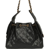 Chanel Small 25 Hobo Bag Black Caviar Gold Hardware - Thumbnail View 4