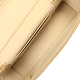 Chanel Top Handle Long Vanity Case with Chain Beige Shiny Caviar Gold Hardware - Thumbnail View 10