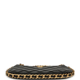 Chanel Small Chain Around Hobo Bag Black Shiny Lambskin Antique Gold Hardware - Thumbnail View 7