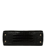 Chanel Small Cerf Shopping Bag Black Croc Embossed Calfskin Gold Hardware - Thumbnail View 6