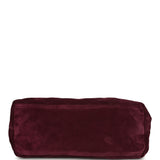 Chanel Small CC Cabas Hobo Bag Burgundy Suede Gold Hardware - Thumbnail View 6