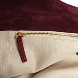 Chanel Small CC Cabas Hobo Bag Burgundy Suede Gold Hardware - Thumbnail View 10