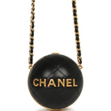 Chanel Coco Sphere Minaudiere Black Lambskin Brushed Gold Hardware - Thumbnail View 1