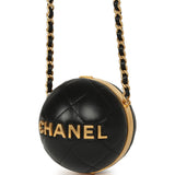 Chanel Coco Sphere Minaudiere Black Lambskin Brushed Gold Hardware - Thumbnail View 5