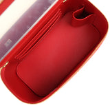 Chanel Small Top Handle Vanity Case Dark Red Croc Embossed Calfskin Gold Hardware - Thumbnail View 9