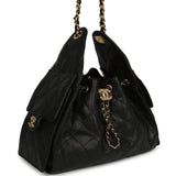 Chanel Small 25 Hobo Bag Black Caviar Gold Hardware - Thumbnail View 2