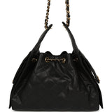 Chanel Small 25 Hobo Bag Black Caviar Gold Hardware - Thumbnail View 4