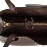 Chanel Small Shopping Tote Dark Brown Grained Calfskin Gold Hardware - Thumbnail View 9