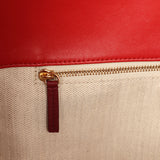 Chanel Small CC Cabas Hobo Bag Dark Red Shiny Calfskin Gold Hardware - Thumbnail View 10