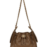 Chanel Mini 25 Hobo Bag Brown Caviar Gold Hardware - Thumbnail View 7