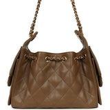 Chanel Mini 25 Hobo Bag Brown Caviar Gold Hardware - Thumbnail View 4