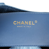 Chanel Medium 25 Hobo Bag Blue Washed Denim Antique Gold Hardware - Thumbnail View 10