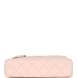 Chanel Top Handle Long Vanity Case with Chain Light Pink Shiny Caviar Light Gold Hardware - Thumbnail View 6