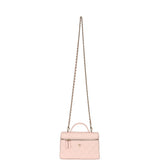 Chanel Top Handle Long Vanity Case with Chain Light Pink Shiny Caviar Light Gold Hardware - Thumbnail View 7
