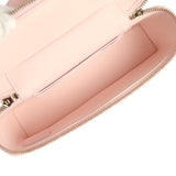 Chanel Top Handle Long Vanity Case with Chain Light Pink Shiny Caviar Light Gold Hardware - Thumbnail View 8