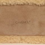 Chanel Top Handle Long Vanity Case with Chain Beige Suede, Shearling Gold Hardware - Thumbnail View 8
