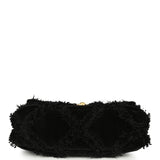 Chanel Medium 19 Flap Bag Black Velvet, Tweed Mixed Metal Hardware - Thumbnail View 6