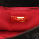 Chanel Medium 19 Flap Bag Black Velvet, Tweed Mixed Metal Hardware - Thumbnail View 9