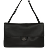 Chanel Maxi "Souplissimo" Large Flap Bag Black Caviar Silver Hardware - Thumbnail View 1