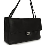 Chanel Maxi "Souplissimo" Large Flap Bag Black Caviar Silver Hardware - Thumbnail View 2