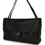 Chanel Maxi "Souplissimo" Large Flap Bag Black Caviar Silver Hardware - Thumbnail View 5