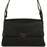 Chanel Trapezoid Small Flap Bag Black Grained Calfskin Gold Hardware - Thumbnail View 1