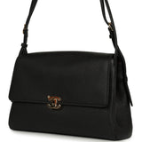 Chanel Trapezoid Small Flap Bag Black Grained Calfskin Gold Hardware - Thumbnail View 5