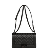 Chanel Medium Boy Bag SO Black Caviar Black Hardware