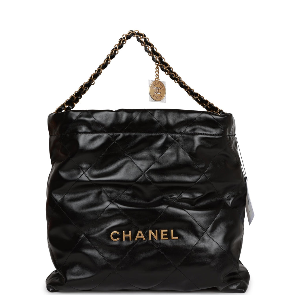 chanel large black tote bag