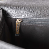 Chanel Medium Boy Bag Black Caviar Antique Gold Hardware