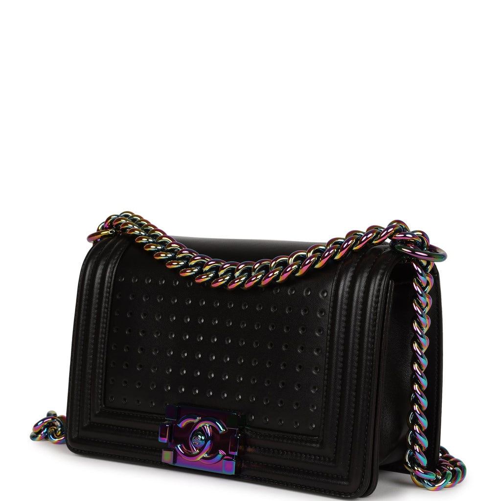 Chanel Limited Edition Rainbow Small Boy Bag Rainbow Caviar