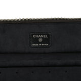 Chanel Vanity Case Black Metallic Python Silver Hardware