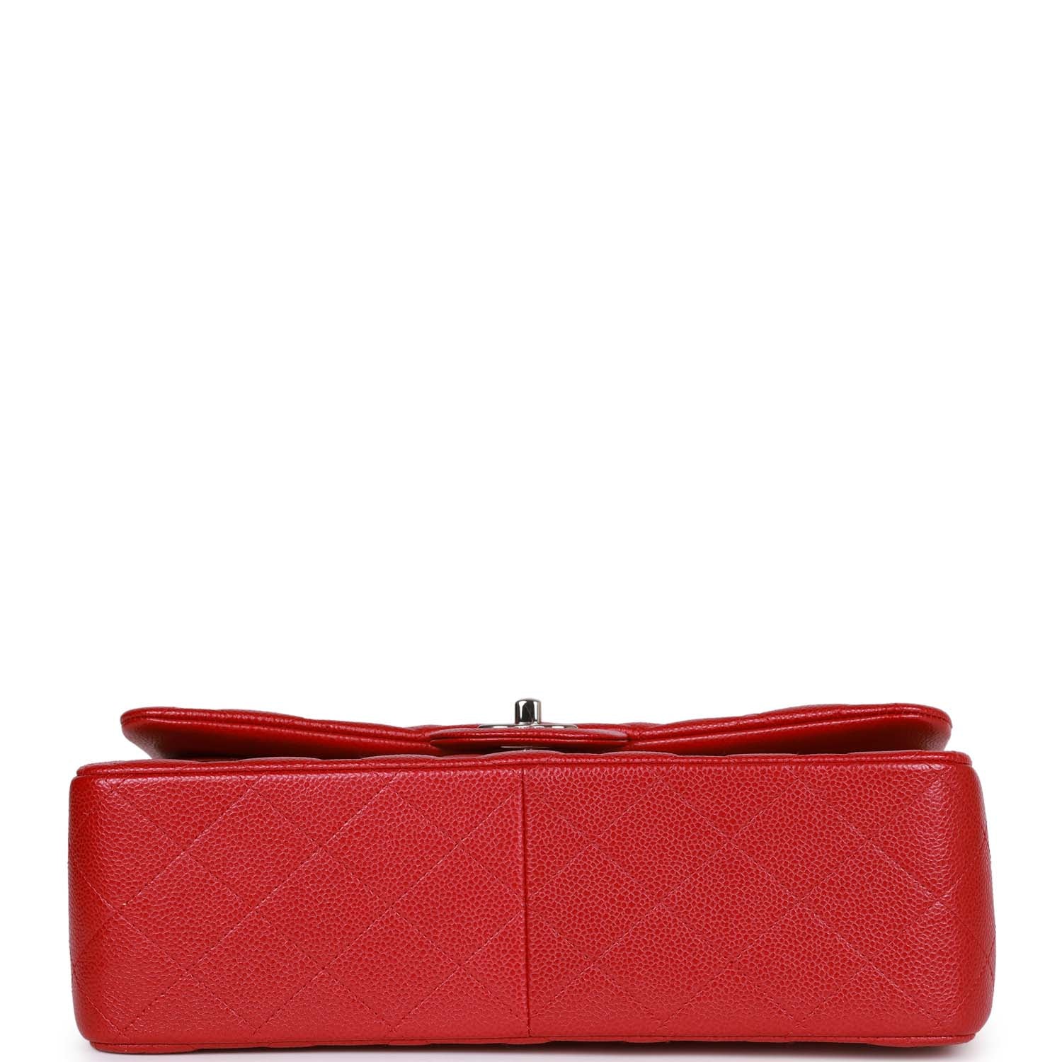 FLAP BAG JUMBO 30CM RED CAVIAR GOLD HARDWARE