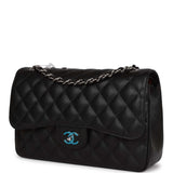 Chanel Jumbo Classic Double Flap Black Caviar Silver Hardware