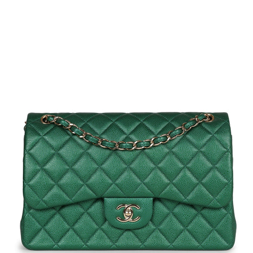 Luxury Handbags CHANEL Classic Flap Bag Caviar Quilted Jumbo 810