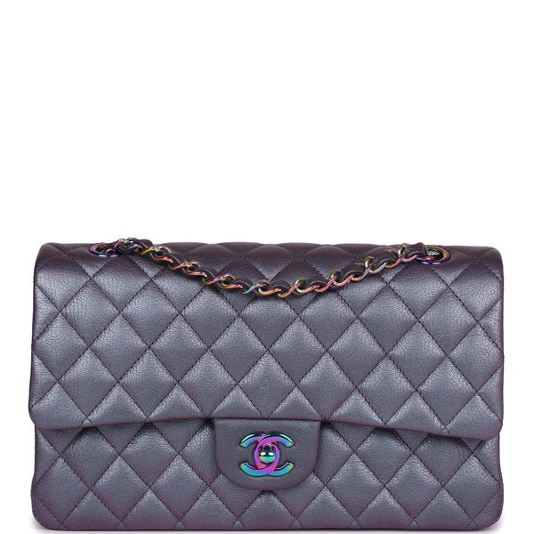 Chanel 17K Iridescent Gabrielle Medium Backpack Purple Quilted
