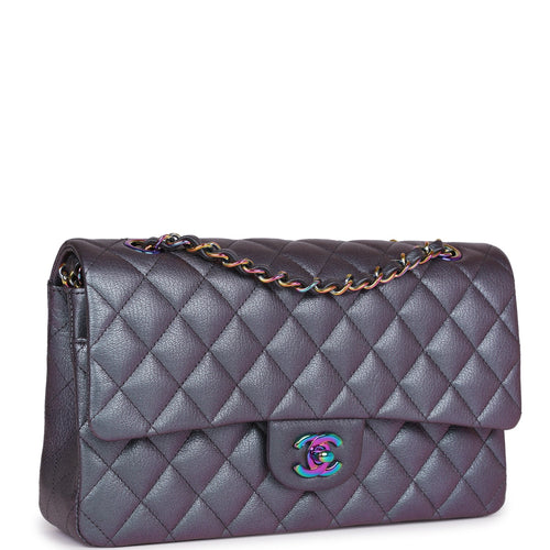 Chanel Small Crush Flap Bag Purple Shiny Aged Calfskin Brushed Gold Ha –  Madison Avenue Couture