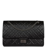 Pre-owned Chanel Jumbo Reissue 227 2.55 Flap Bag Aged Calfskin Ruthenium Hardware