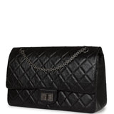 Pre-owned Chanel Jumbo Reissue 227 2.55 Flap Bag Aged Calfskin Ruthenium Hardware