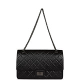 Pre-owned Chanel Jumbo Reissue 227 2.55 Flap Bag Aged Calfskin Ruthenium Hardware