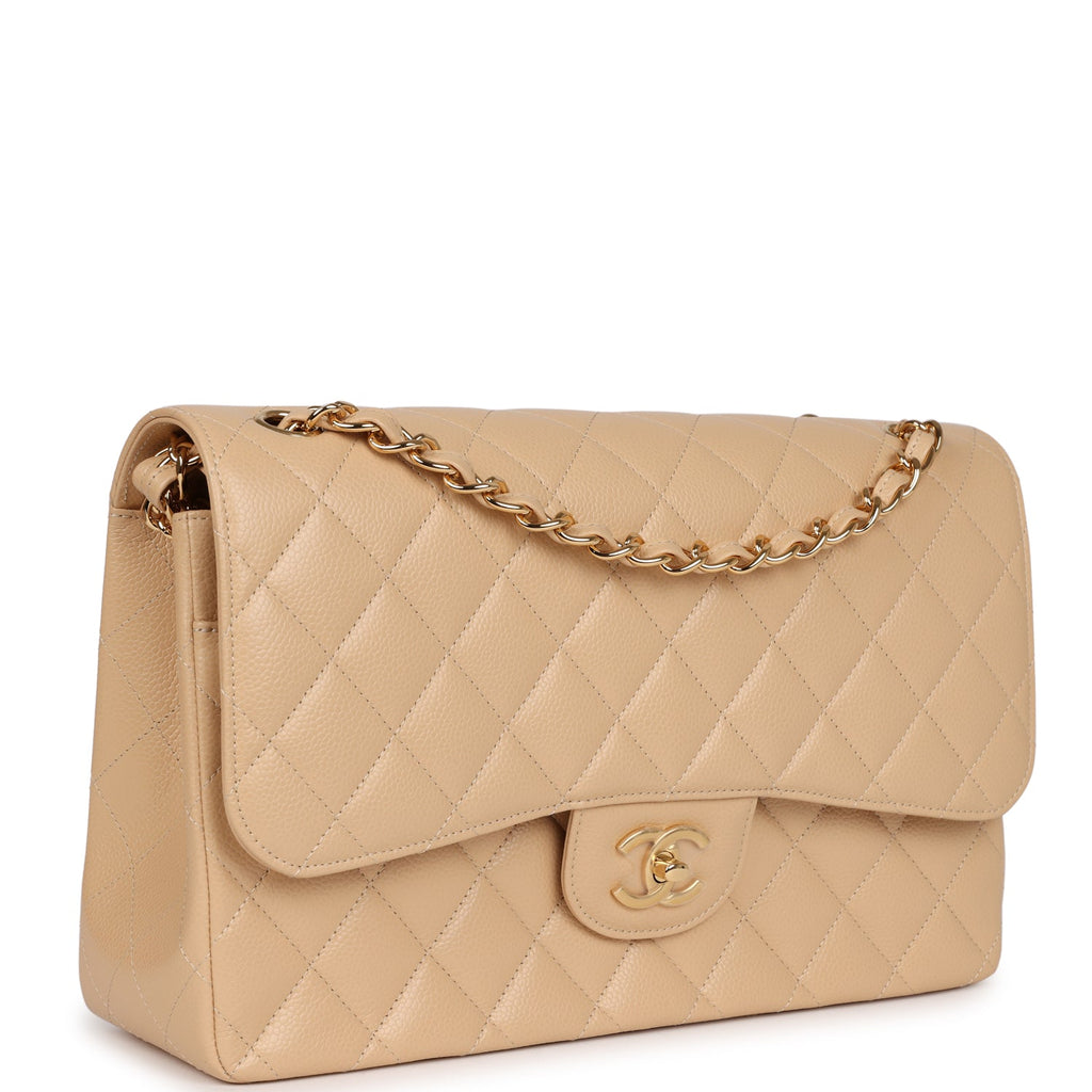 Chanel Quilted Caviar Jumbo Double Flap Mauve with Rhodium Hardware -  Luxury In Reach