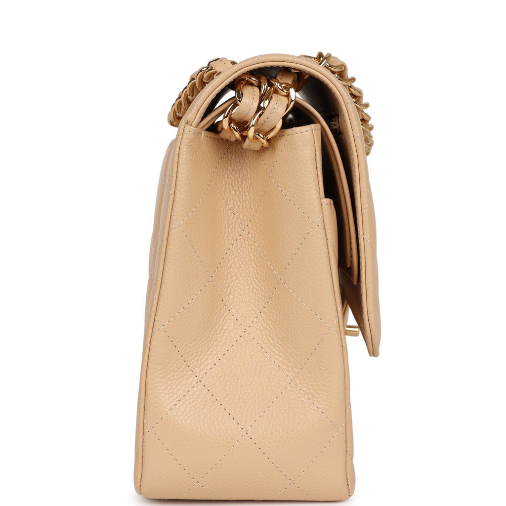 Chanel Jumbo Classic Double Flap Bag Beige Caviar Gold Hardware – Madison  Avenue Couture