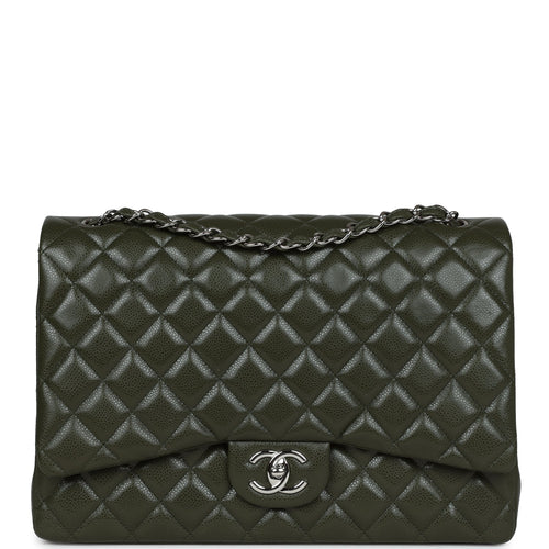 Green velvet chanel bag hot sale