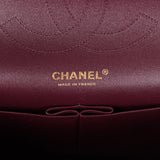 Chanel Jumbo Classic Double Flap Bag Dark Burgundy Shiny Caviar Gold Hardware