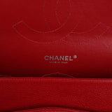 Pre-owned Chanel Jumbo Classic Double Flap Red Caviar Silver Hardware