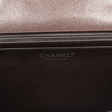 Pre-owned Chanel Jumbo Classic Single Flap Dark Brown Caviar Silver Hardware