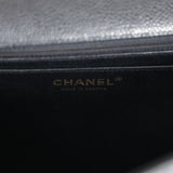 Pre-owned Chanel Jumbo Classic Single Flap Bag Black Caviar Gold Hardware